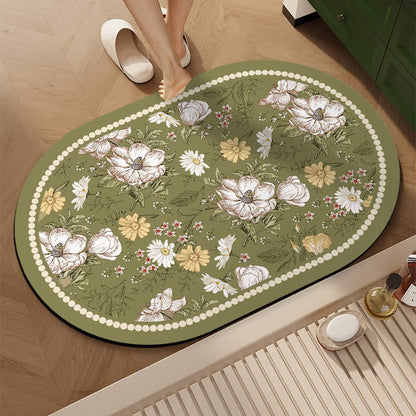 Retro Botanical Diatom Mud Anti-Slip Mat - image 3