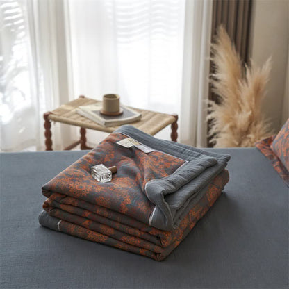 Cotton Gauze Jacquard Vintage Floral Bedding - image 13