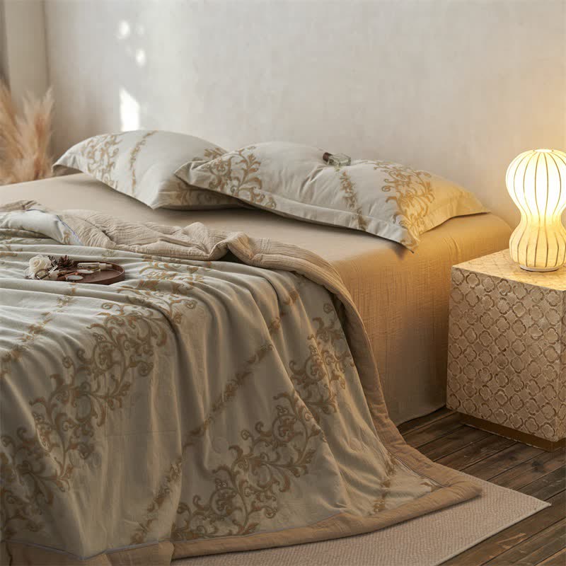 Cotton Gauze Jacquard Ornate Traditional Bedding - image 16