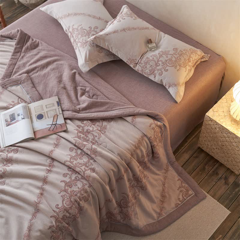 Cotton Gauze Jacquard Ornate Traditional Bedding - image 5
