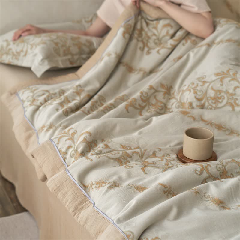 Cotton Gauze Jacquard Ornate Traditional Bedding - image 28