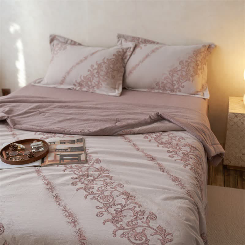 Cotton Gauze Jacquard Ornate Traditional Bedding - image 3