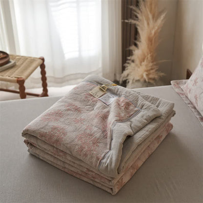 Cotton Gauze Jacquard Elegant Leaf Bedding - image 12