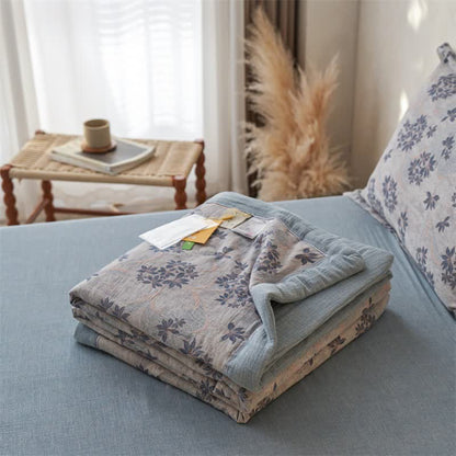 Cotton Gauze Jacquard Elegant Leaf Bedding - image 29