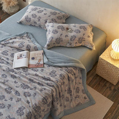 Cotton Gauze Jacquard Elegant Leaf Bedding - image 21