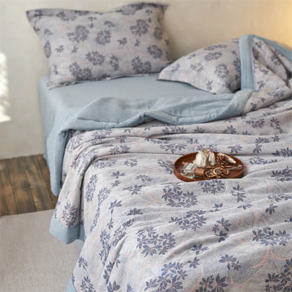 Cotton Gauze Jacquard Elegant Leaf Bedding - image 23