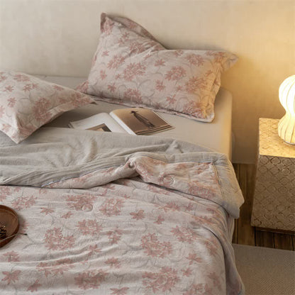 Cotton Gauze Jacquard Elegant Leaf Bedding - image 14