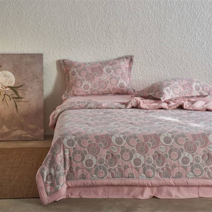 Cotton Gauze Jacquard Cute Pig Bedding - image 2