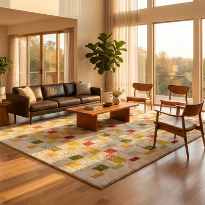 Dopamine Color Block Checkered Rug - image 2