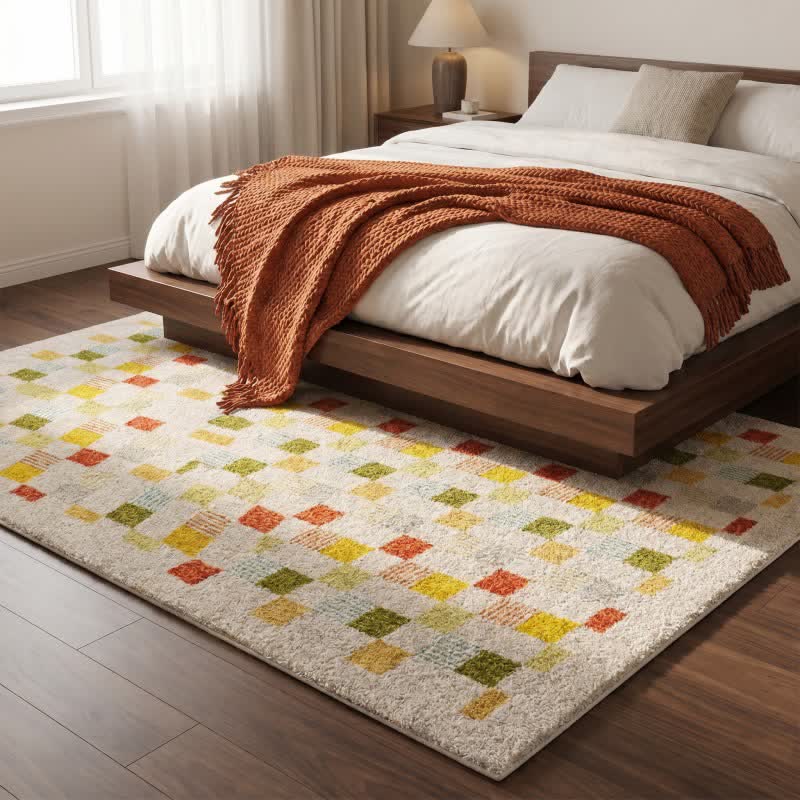 Dopamine Color Block Checkered Rug - image 4