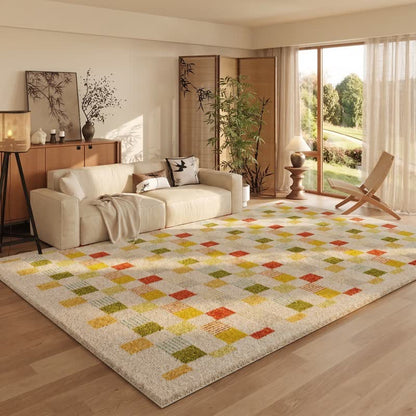 Dopamine Color Block Checkered Rug - image 3
