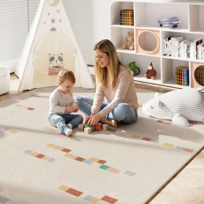 Pastel Geometric Kids Area Rug - image 2