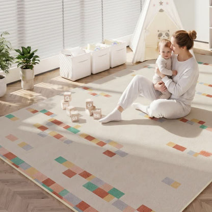 Pastel Geometric Kids Area Rug - image 1