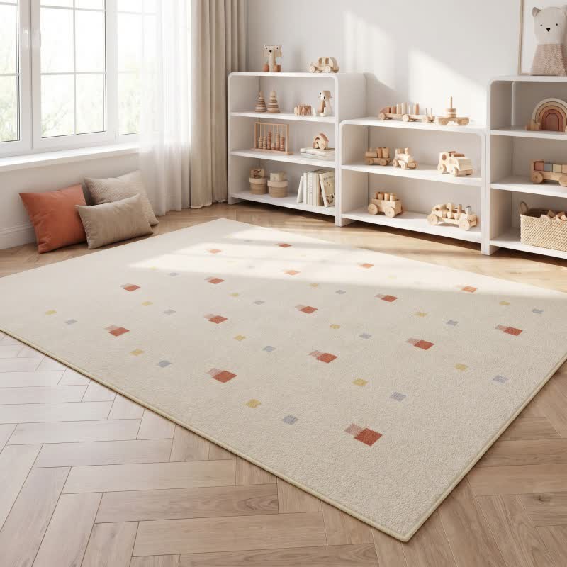 Neutral Pastel Dot Kids Area Rug - image 2