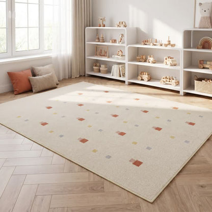 Neutral Pastel Dot Kids Area Rug - image 2