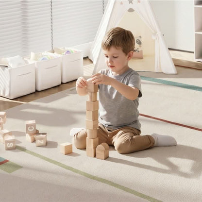 Minimalist Linear Kids Area Rug - image 6