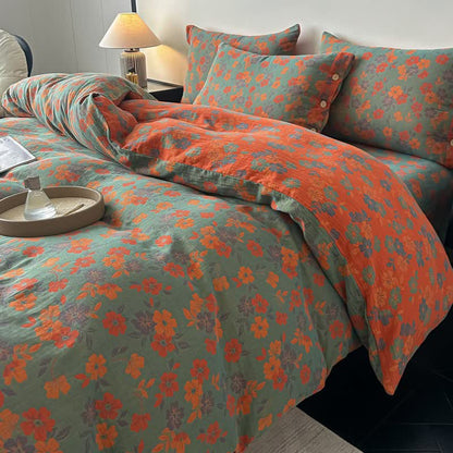 Pastoral Floral Pure Cotton Gauze Bedding(4PCS) - image 1