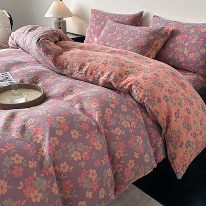 Pastoral Floral Pure Cotton Gauze Bedding(4PCS) - image 5