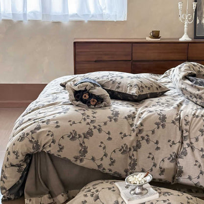 Vintage Ginkgo Leaf Pure Cotton Bedding(4PCS) - image 8