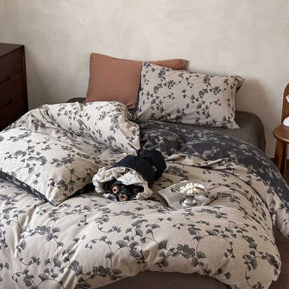 Vintage Ginkgo Leaf Pure Cotton Bedding(4PCS) - image 6