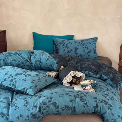 Vintage Ginkgo Leaf Pure Cotton Bedding(4PCS) - image 2