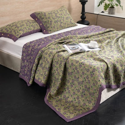 Country Floral Cotton Double Gauze Quilt - King - image 0