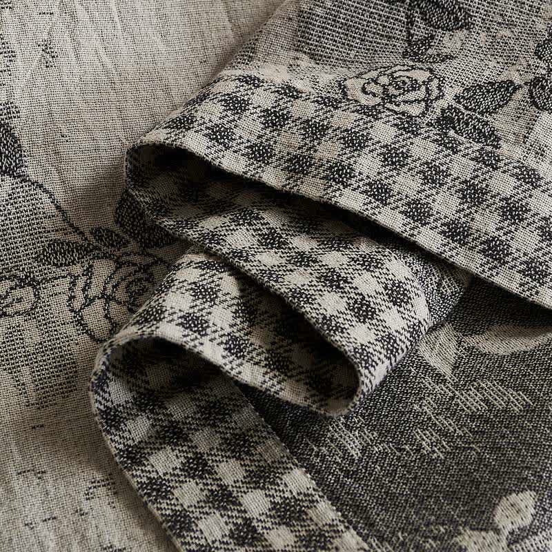 Artistic Vintage Floral Cotton Gauze Quilt - image 6
