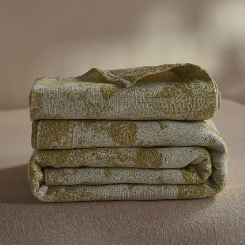 Artistic Vintage Rose Cotton Gauze Quilt - image 9