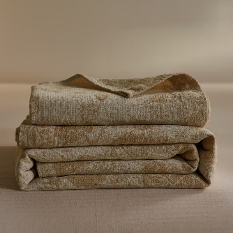 Artistic Vintage Rose Cotton Gauze Quilt - image 3