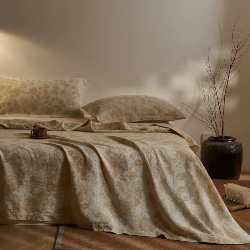 Artistic Vintage Rose Cotton Gauze Quilt - image 1