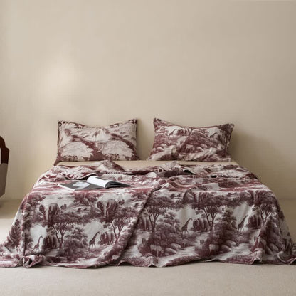 Country Toile Pure Cotton Sheet Bedspread - image 4