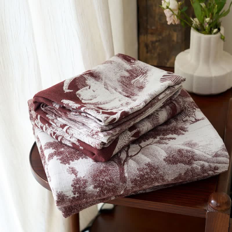 Country Toile Pure Cotton Sheet Bedspread - image 6