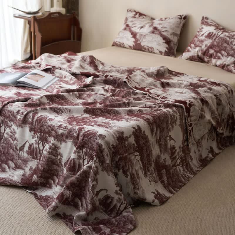 Country Toile Pure Cotton Sheet Bedspread - image 5