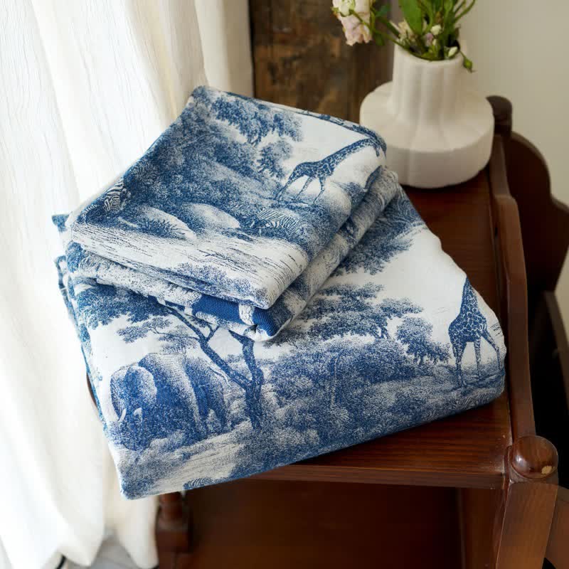 Country Toile Pure Cotton Sheet Bedspread - image 2