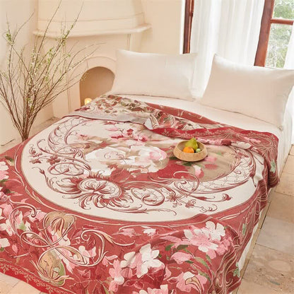 Medallion Floral Cotton Gauze Quilt Blanket - image 3