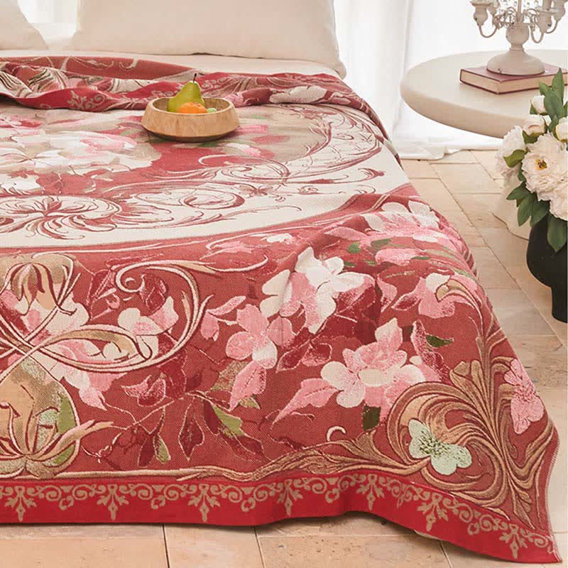 Medallion Floral Cotton Gauze Quilt Blanket - image 5