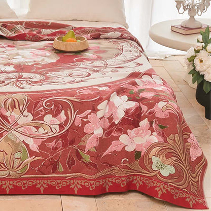 Medallion Floral Cotton Gauze Quilt Blanket - image 5