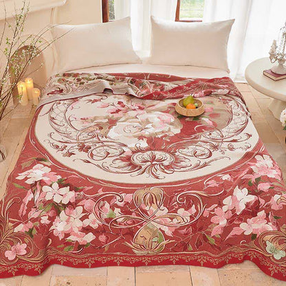 Medallion Floral Cotton Gauze Quilt Blanket - image 2