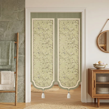 Oriental Floral Bird Doorway Curtain - image 2
