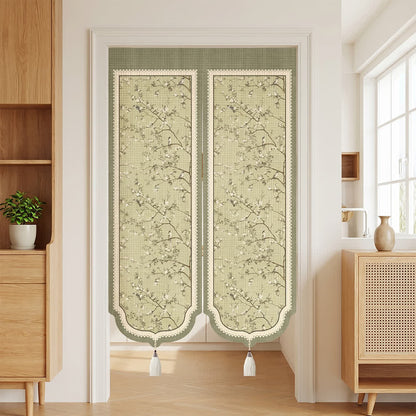 Oriental Floral Bird Doorway Curtain - image 1