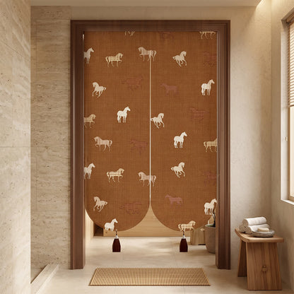 Brown Equestrian Room Divider Door Curtain - image 3