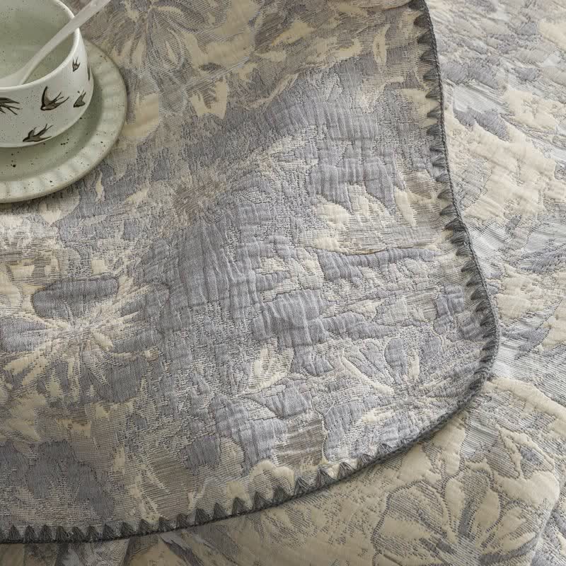Vintage Floral Three-Layer Cotton Gauze Quilt - image 11