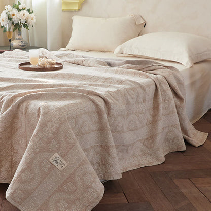Subtle Textured Cotton Gauze Quilt Blanket - image 2
