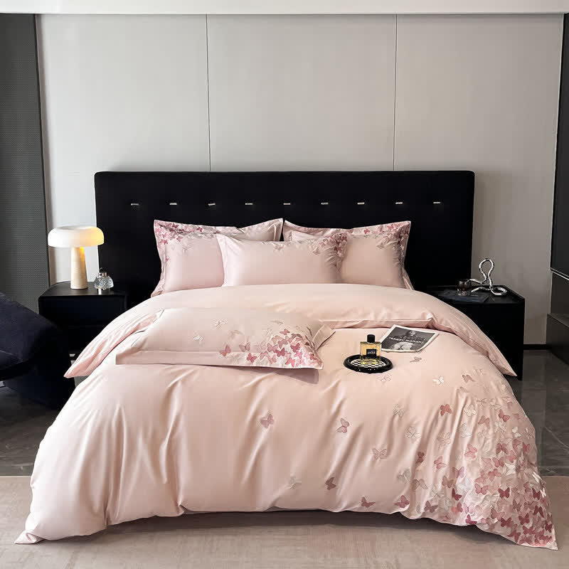 Butterfly Embroidered Pure Cotton Bedding Set(4PCS) - image 13