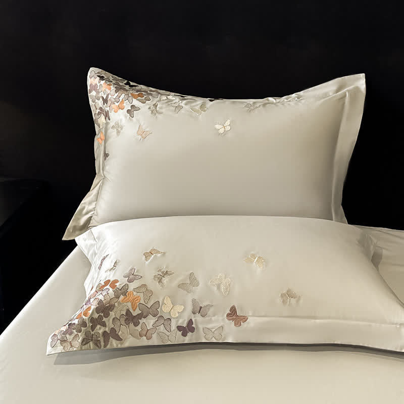 Butterfly Embroidered Pure Cotton Bedding Set(4PCS) - image 6
