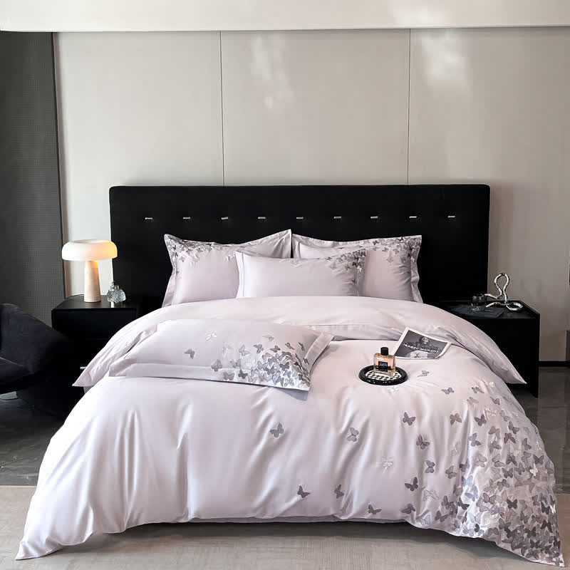 Butterfly Embroidered Pure Cotton Bedding Set(4PCS) - image 18