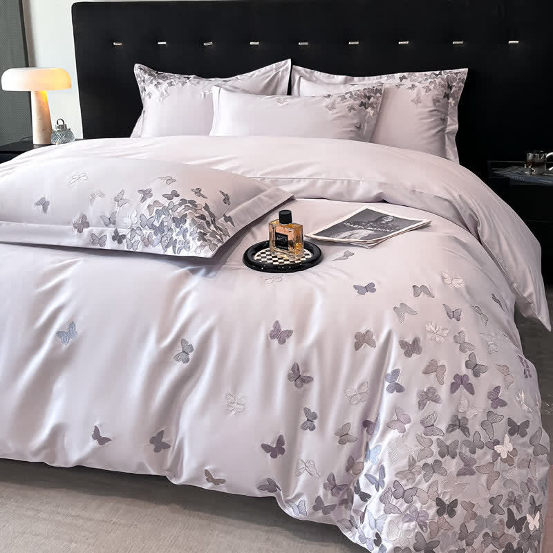 Butterfly Embroidered Pure Cotton Bedding Set(4PCS) - image 19