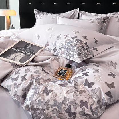 Butterfly Embroidered Pure Cotton Bedding Set(4PCS) - image 21