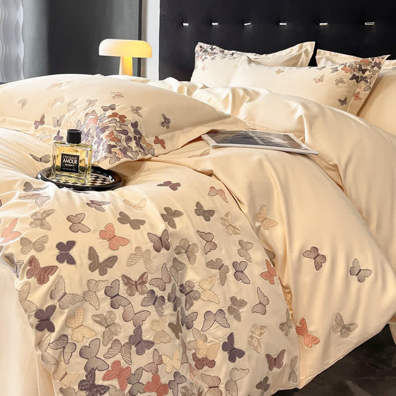 Butterfly Embroidered Pure Cotton Bedding Set(4PCS) - image 11
