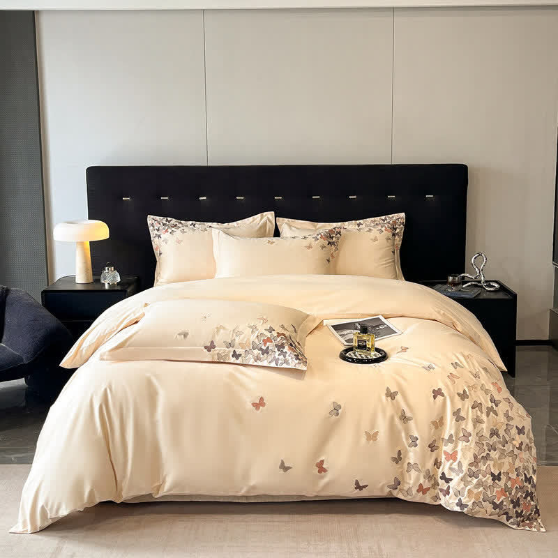 Butterfly Embroidered Pure Cotton Bedding Set(4PCS) - image 9
